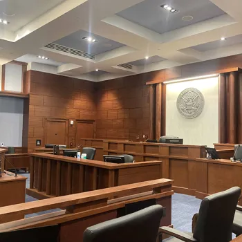 Courtroom at the Nashville courthouse.