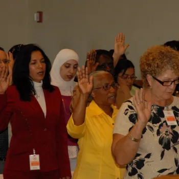 Every year, hundreds of thousands of people from all walks of life become American citizens.