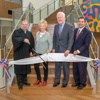 Ribbon cutting at the San Antonio Courthouse